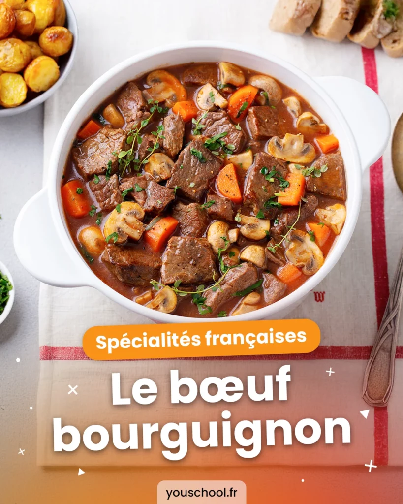 Le boeuf bourgignon, l'une des 10 spécialités culinaires françaises