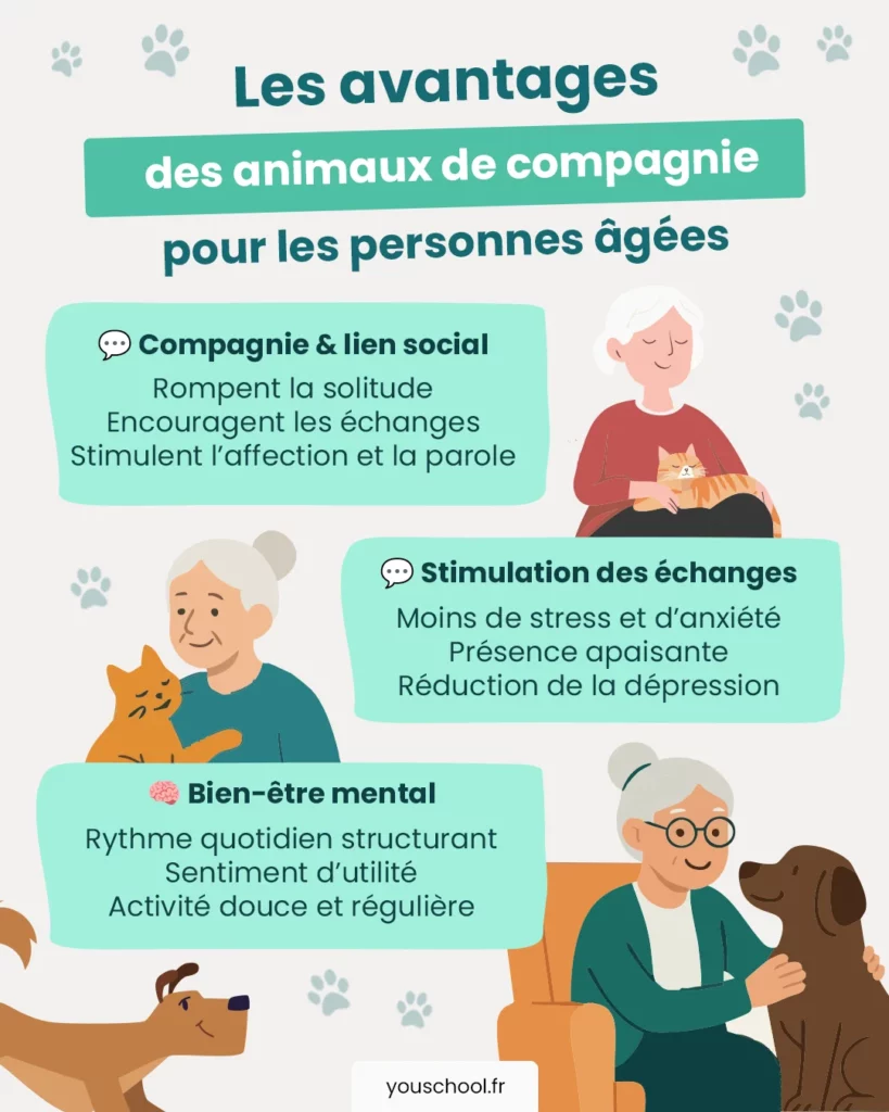 les avantages des animaux de compagnie sur les personnes âgées