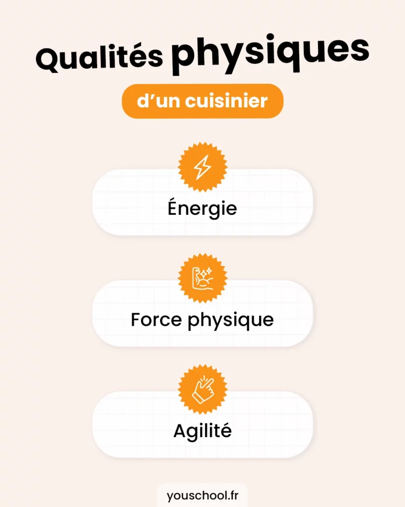 Les qualités physiques incontournables pour être cuisinier