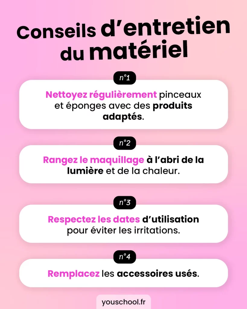 Nos conseils pour entretenir votre matériel de maquilleuse professionnelle