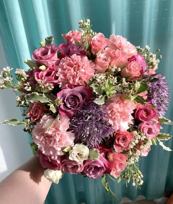Bouquet de fleurs rond