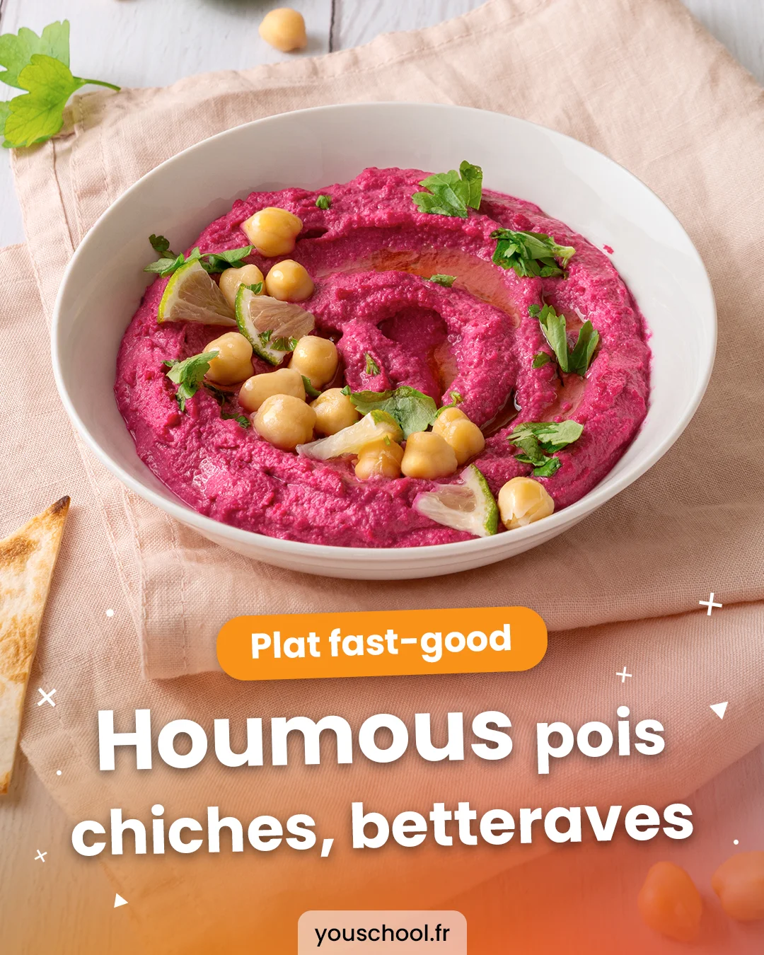 Le houmous en déclinaison, plat emblématique de la fast good