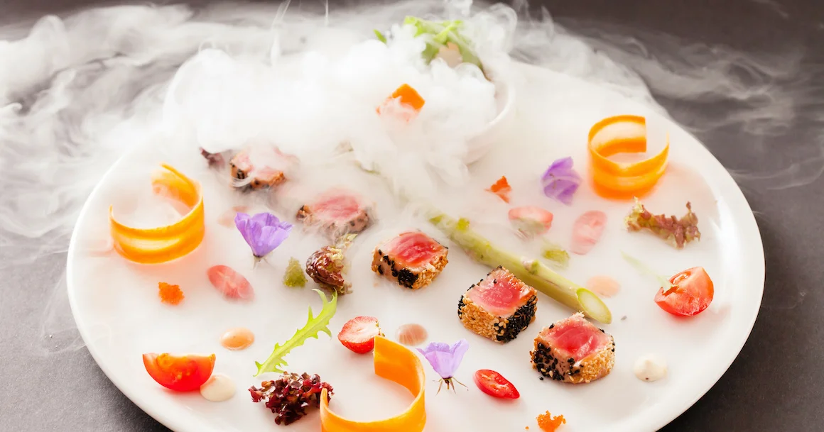 Assiette cuisine moléculaire
