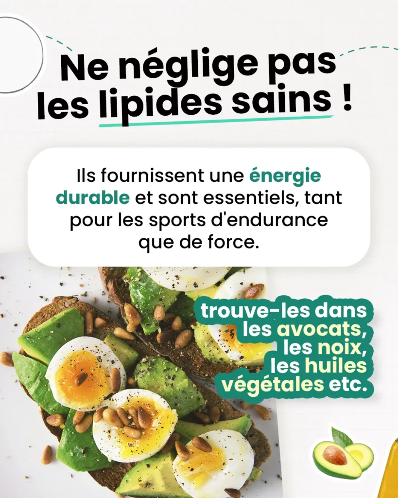 L'importance des lipides sains lorsqu'on pratique du sport régulièrement