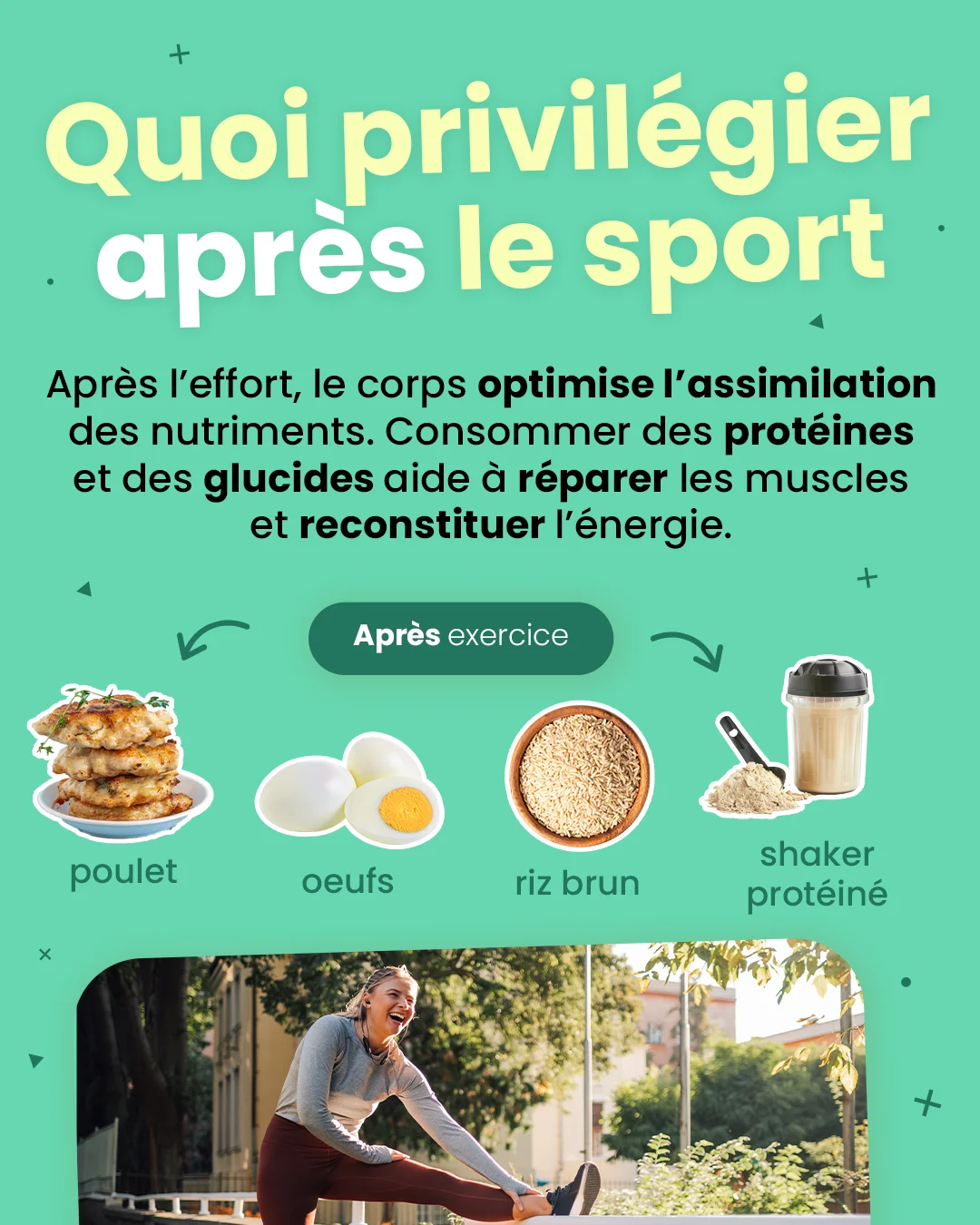 Les aliments à privilégier après une bonne séance de sport