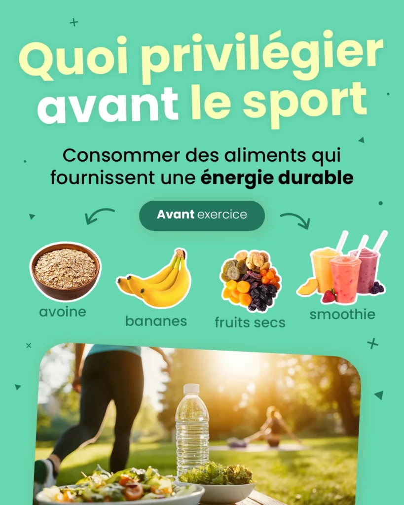 Les aliments à privilégier avant le sport pour être en pleine forme