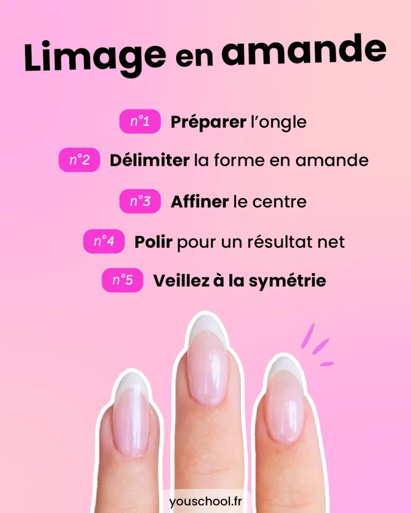 Les 5 étapes pour limer ses ongles en amande à la perfection