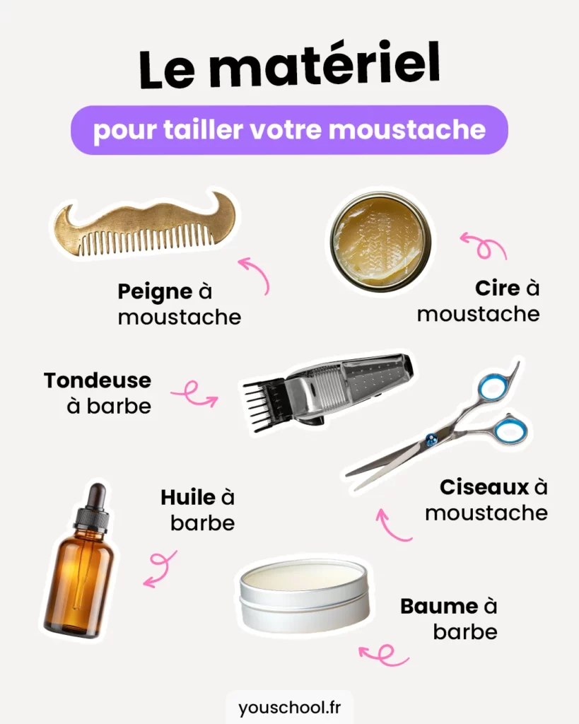 Le matériel nécessaire pour tailler votre moustache