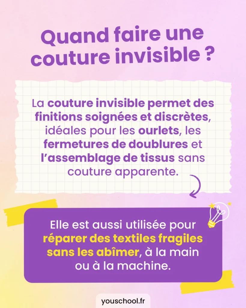 Quand utiliser une couture invisible lors de la confection de vêtements