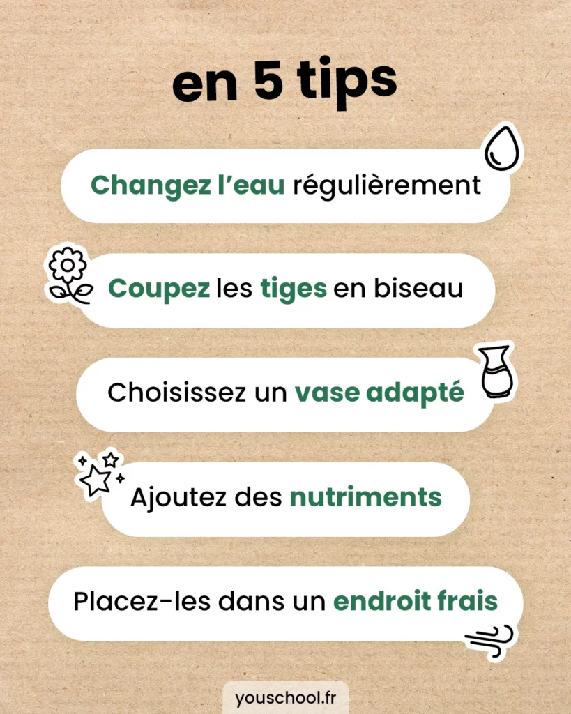 5 conseils efficaces pour conserver ses bouquets de fleurs durablement