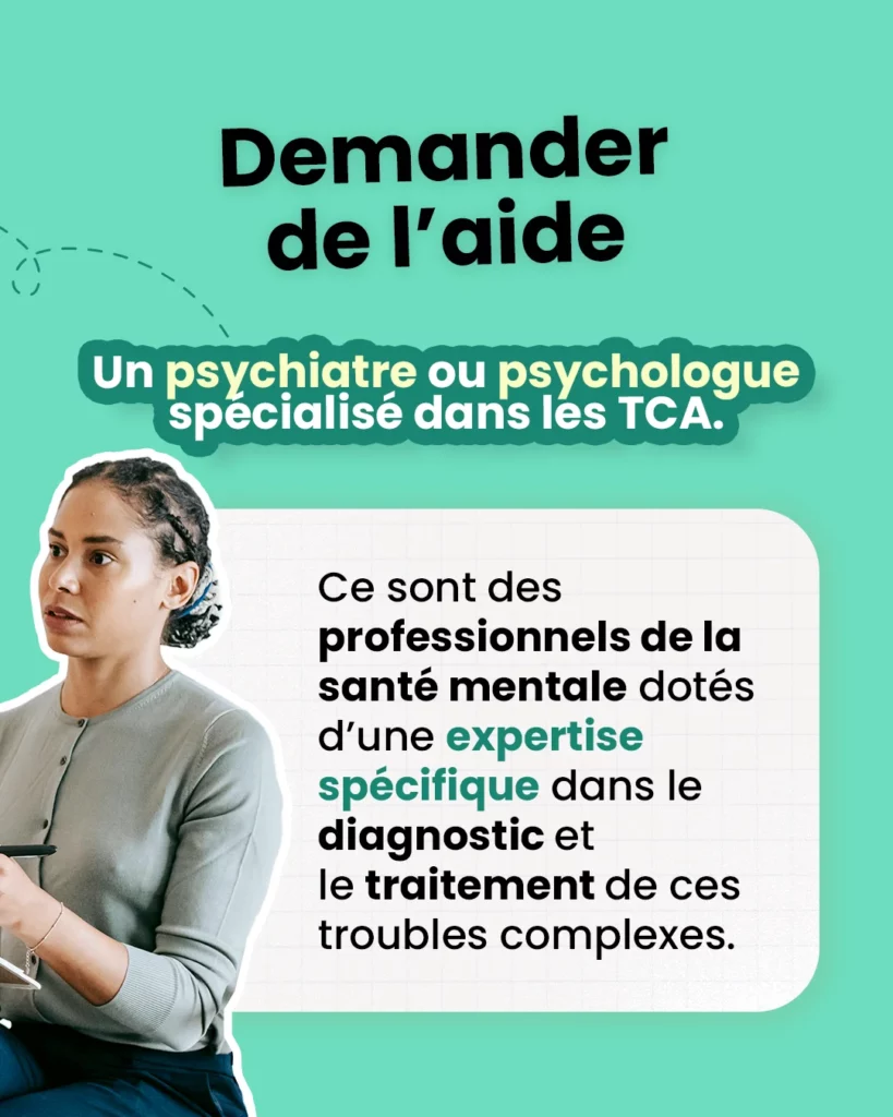 Demandez de l'aide aux professionnels de la santé mentale lorsqu'on est atteint de TCA