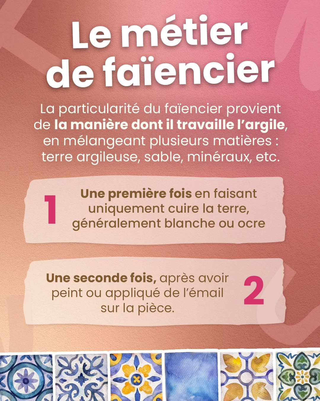 Qu'est ce que le métier de faïencier et la différence avec les autres professions de la poterie