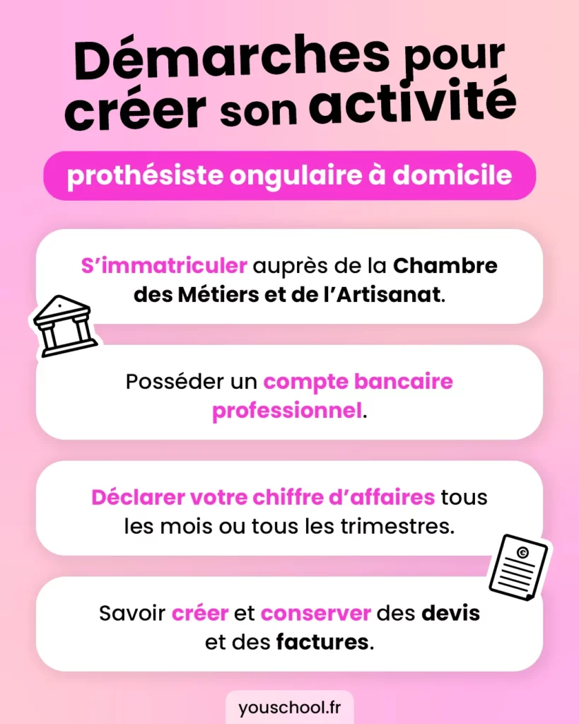 Les démarches à effectuer pour créer son entreprise de prothésiste ongulaire