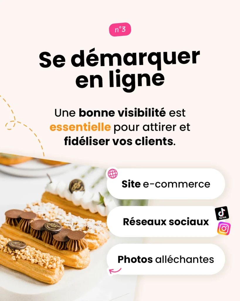 Conseils se démarquer en ligne vente pâtisseries