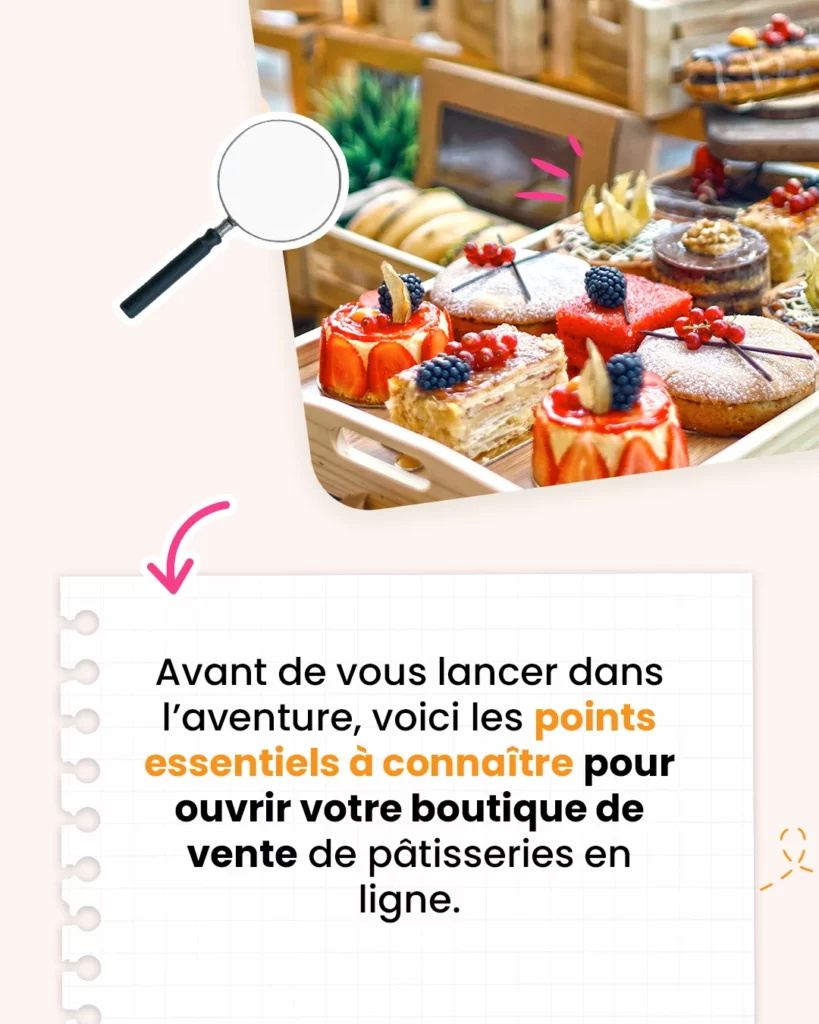 vendre des pâtisserie en ligne