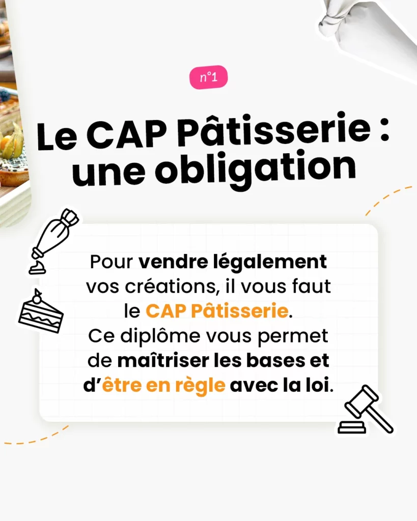 cap pâtissier et vente en ligne