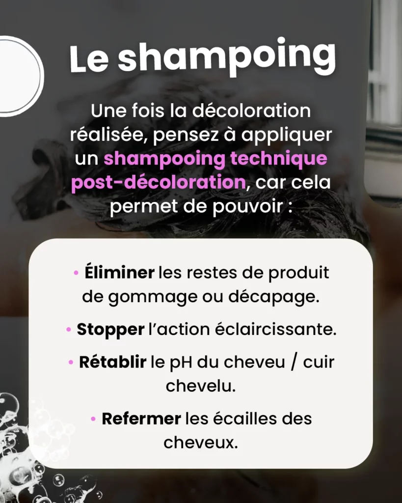 Shampoing décoloration capillaire