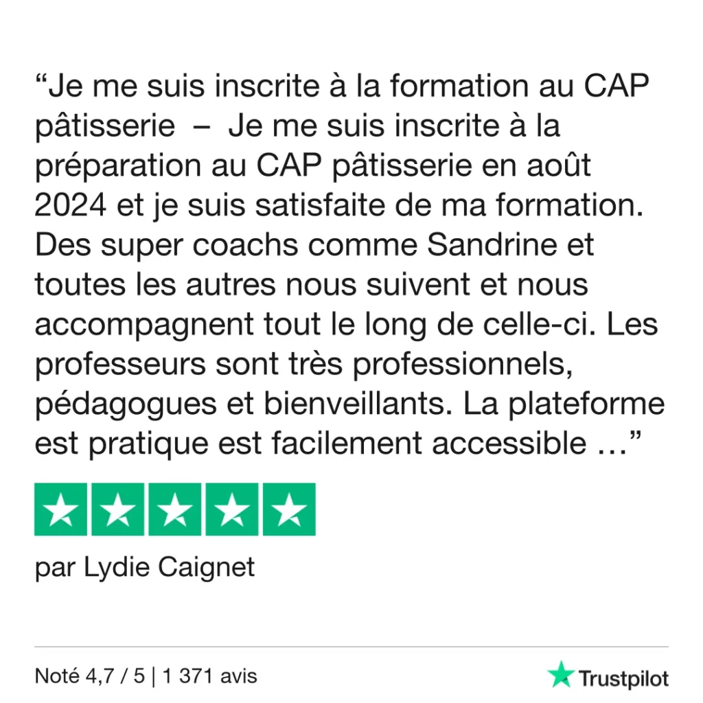 Trustpilot Review - Lydie Caignet