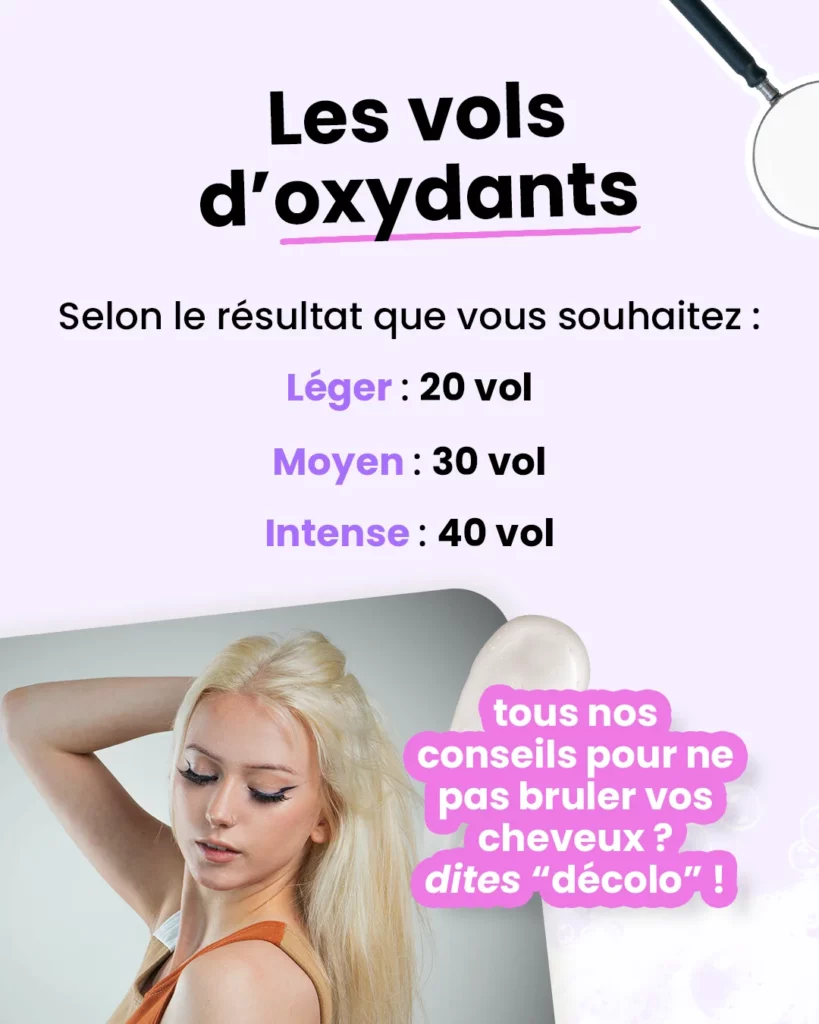 Décoloration cheveux oxydants