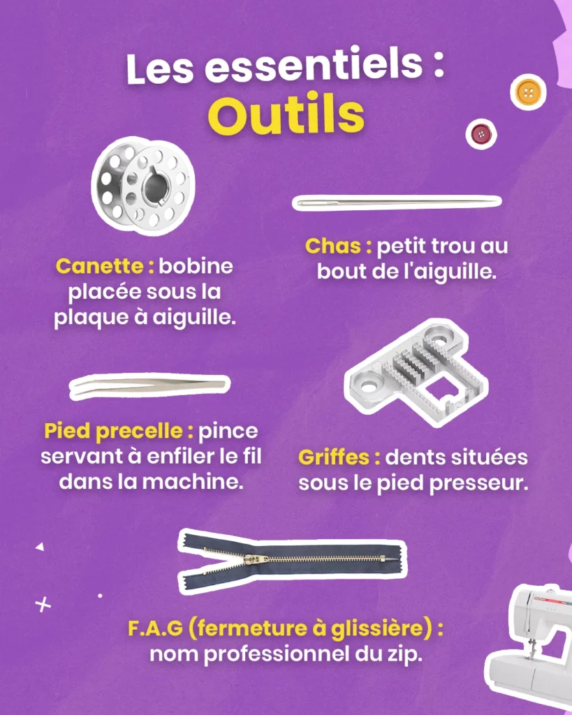 connaître les noms des outils essentiels en couture