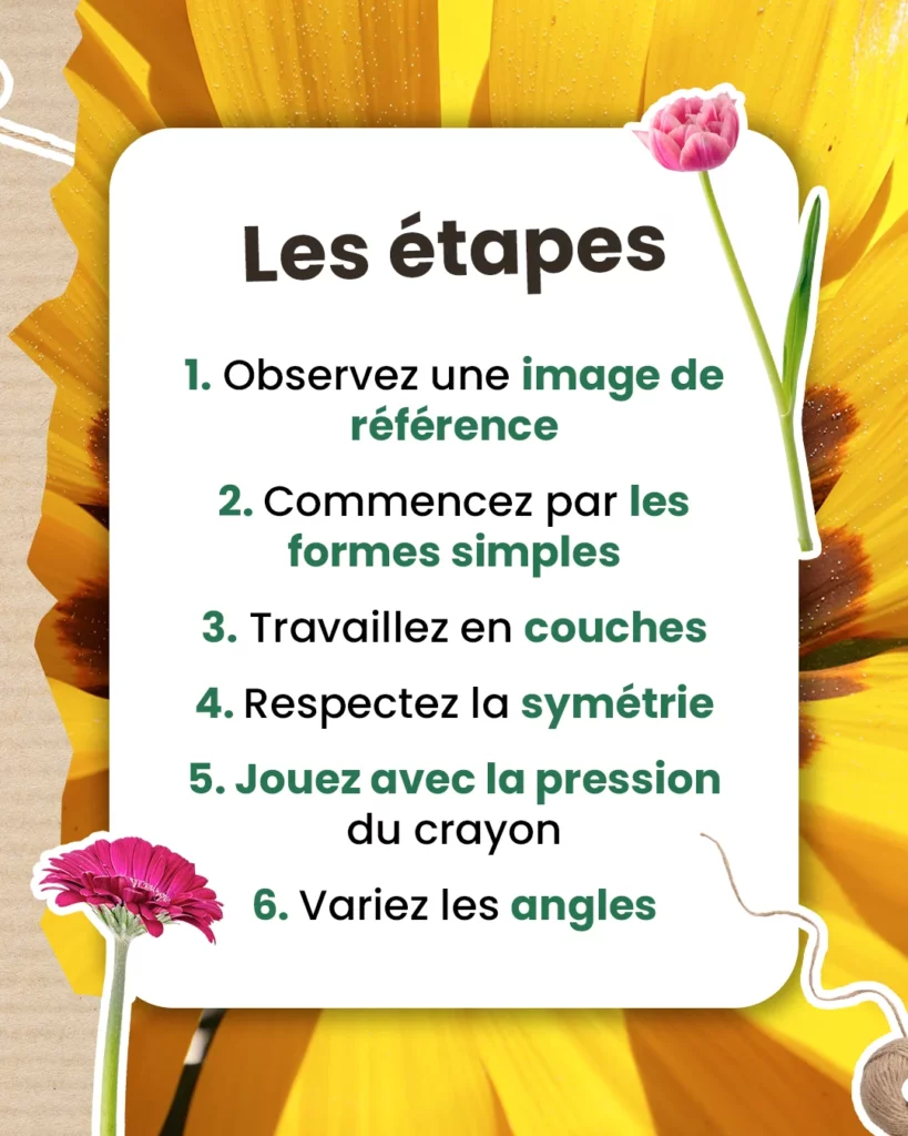 dessiner des fleurs